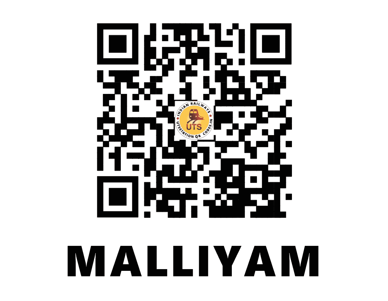 UTS QR Code for MALLIYAM - MY - SR (TAMIL NADU)